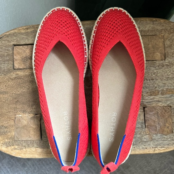 Rothy’s The Espadrille size 8.5 in Red Hot - Picture 5 of 7